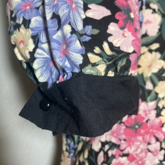 VINTAGE 80's Floral Party Dress - Breakin' Loose - M - Picture 12 of 14
